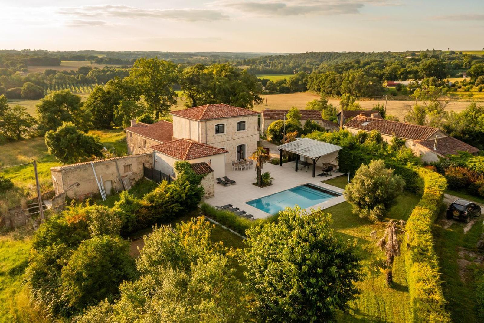 Villa Au Petit Bonheur Avec Clim - Hameau Au Calme - Piscine Chauffee - Petanque Moncrabeau Buitenkant foto