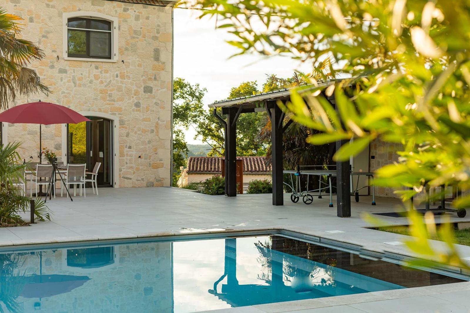 Villa Au Petit Bonheur Avec Clim - Hameau Au Calme - Piscine Chauffee - Petanque Moncrabeau Buitenkant foto