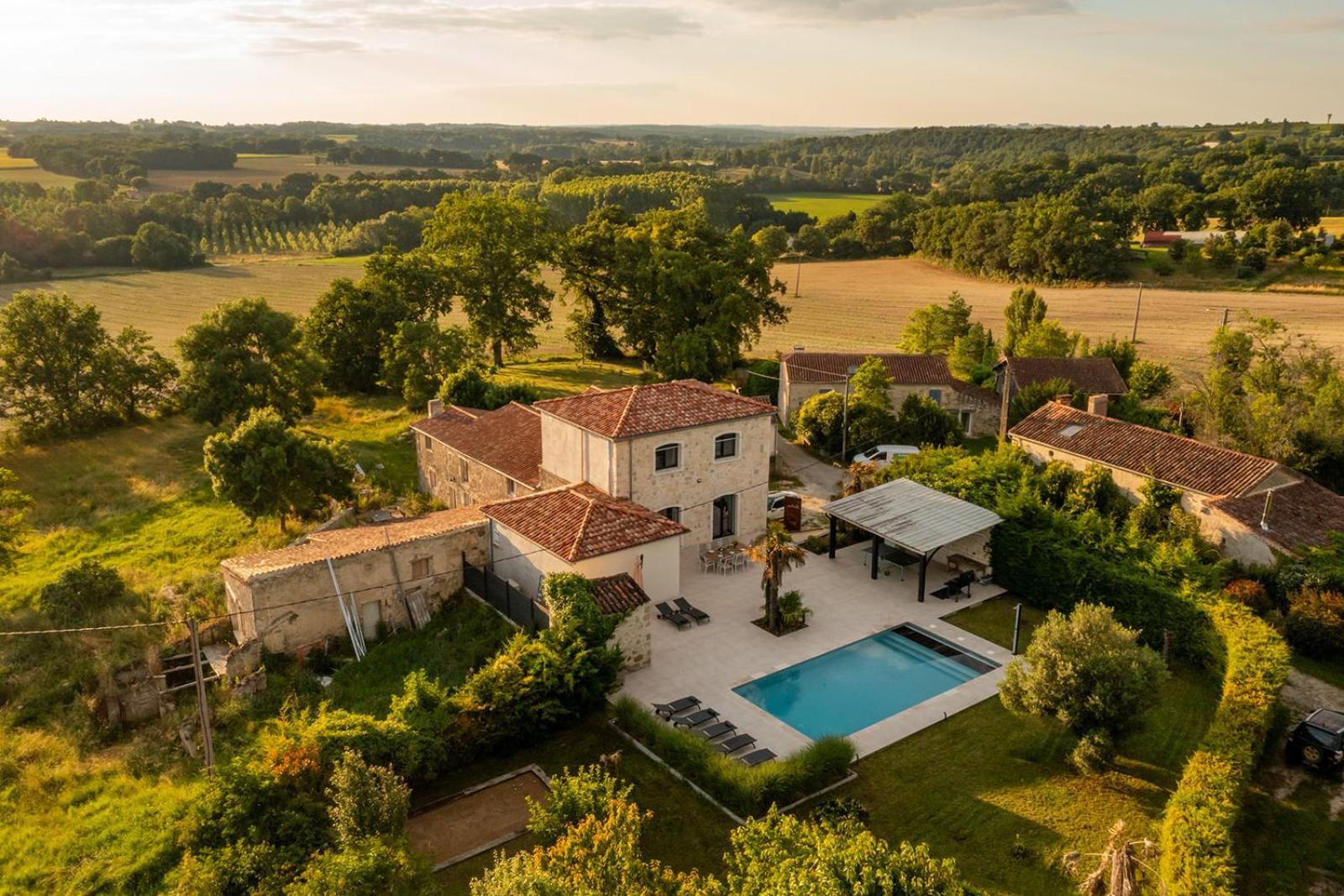 Villa Au Petit Bonheur Avec Clim - Hameau Au Calme - Piscine Chauffee - Petanque Moncrabeau Buitenkant foto