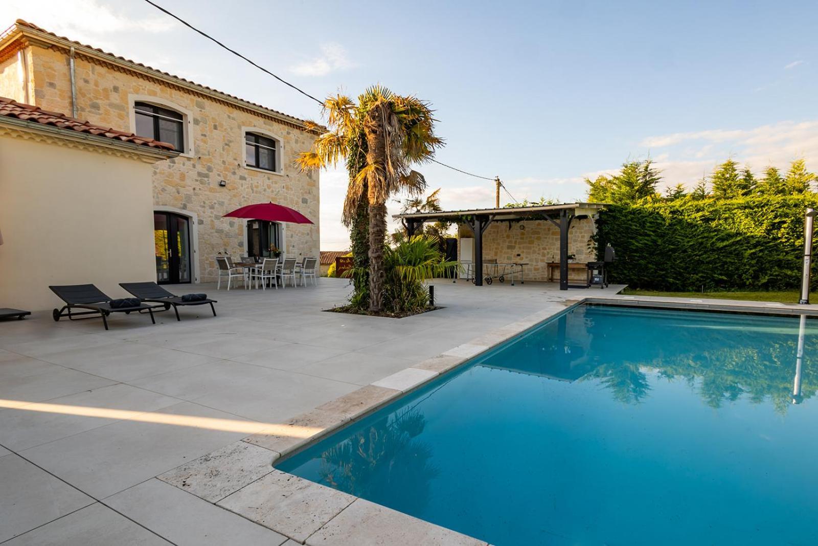 Villa Au Petit Bonheur Avec Clim - Hameau Au Calme - Piscine Chauffee - Petanque Moncrabeau Buitenkant foto